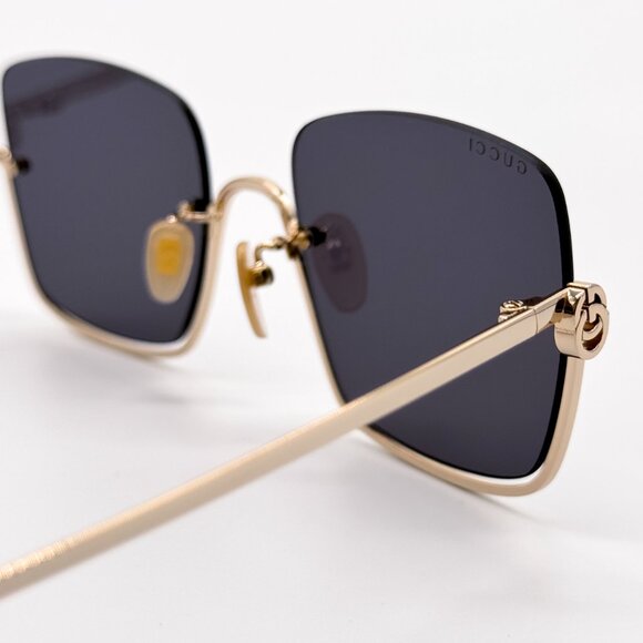 NEW GUCCI GG1279S 001 GOLD/GREY WOMEN SUNGLASSES GUCCI - Picture 7 of 12
